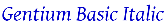 Gentium Basic Italic fuente